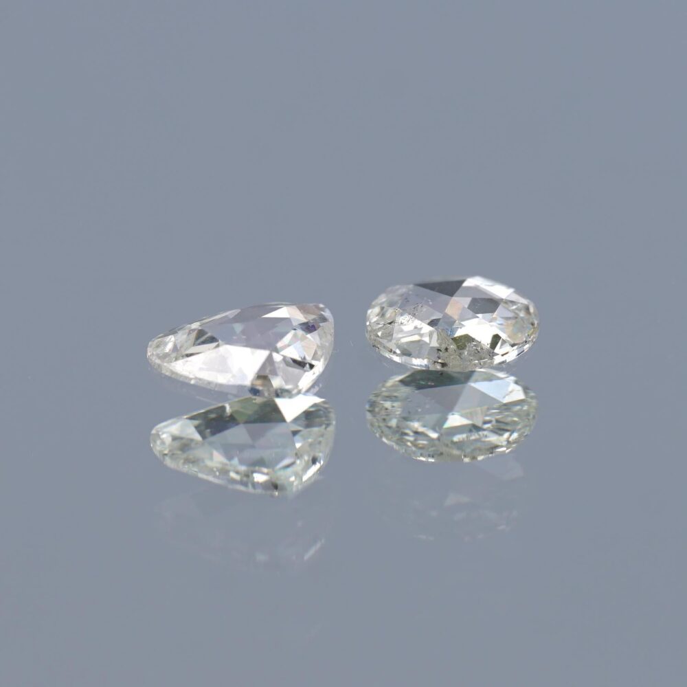 White Rose cut Diamonds