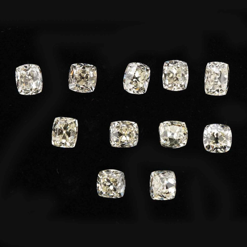 Tlc cushion old cut Diamonds