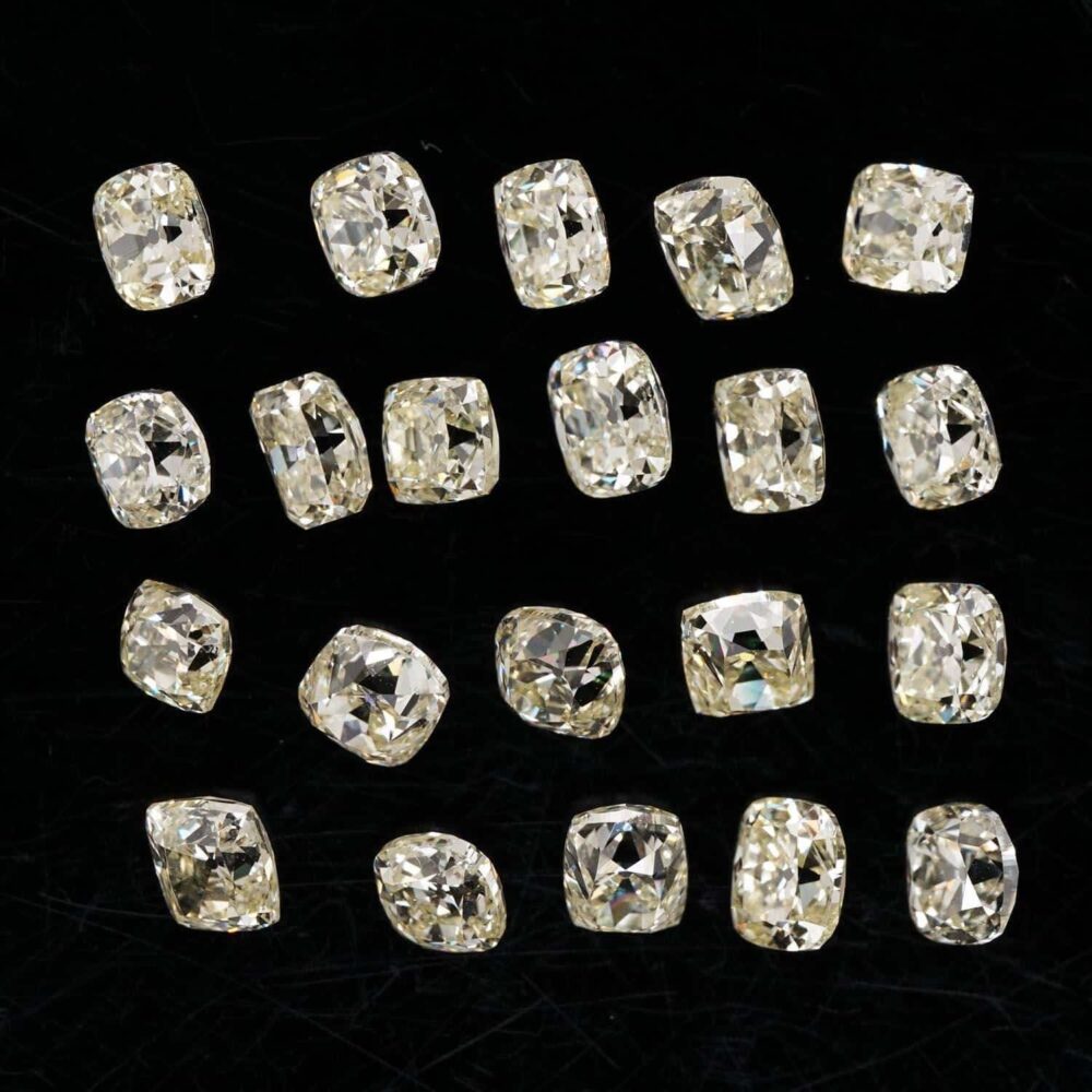 Tlc Old cut shape cushion Diamonds