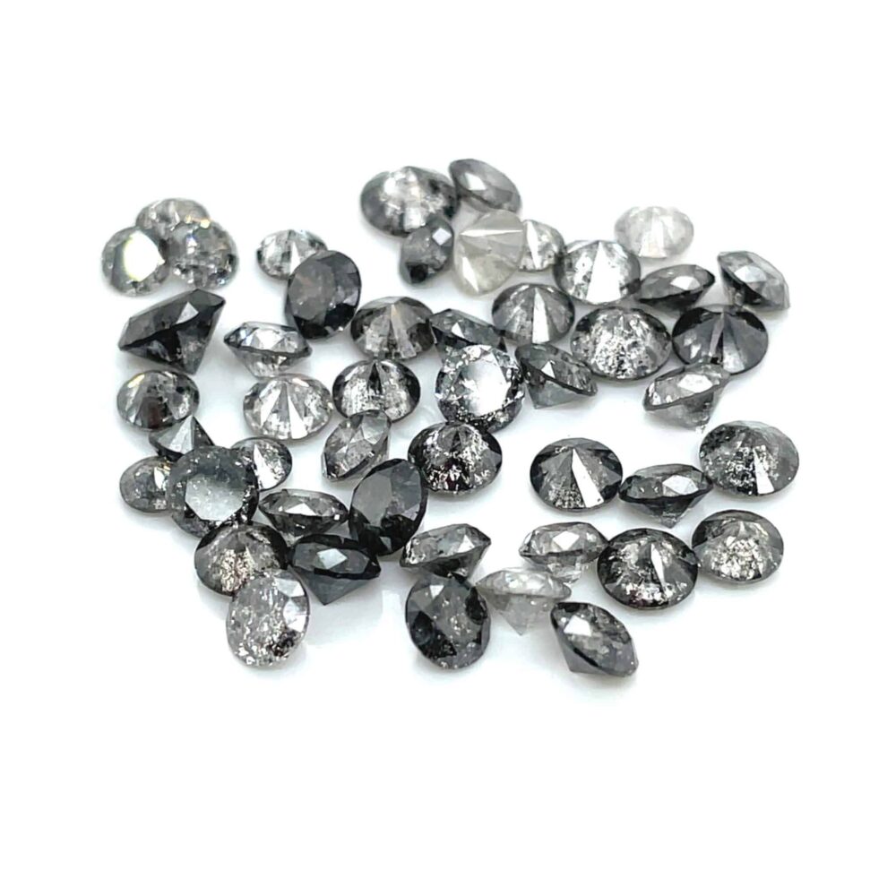 Salt & pepper round shape Diamonds