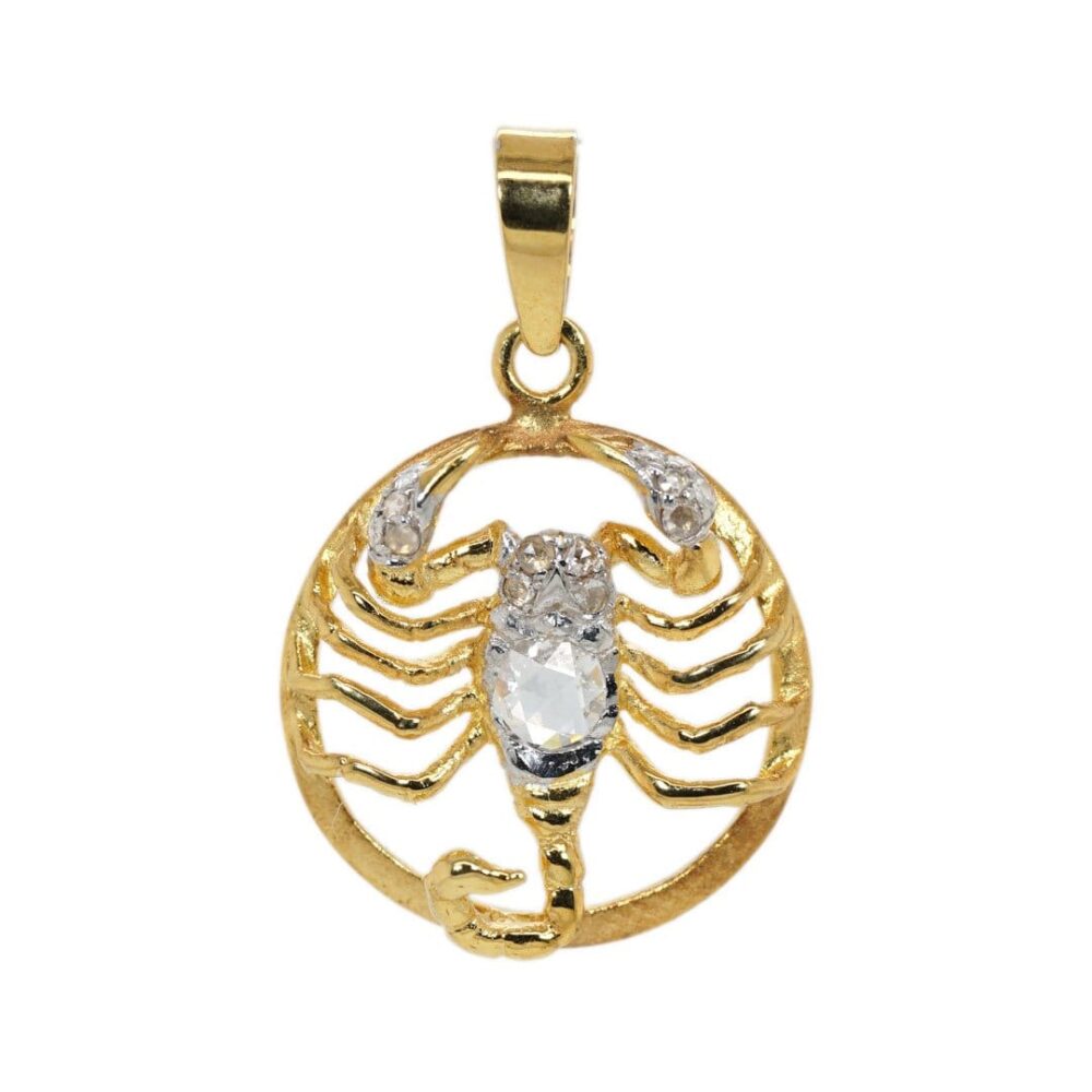 Scorpio 18k yellow gold pendant with diamonds